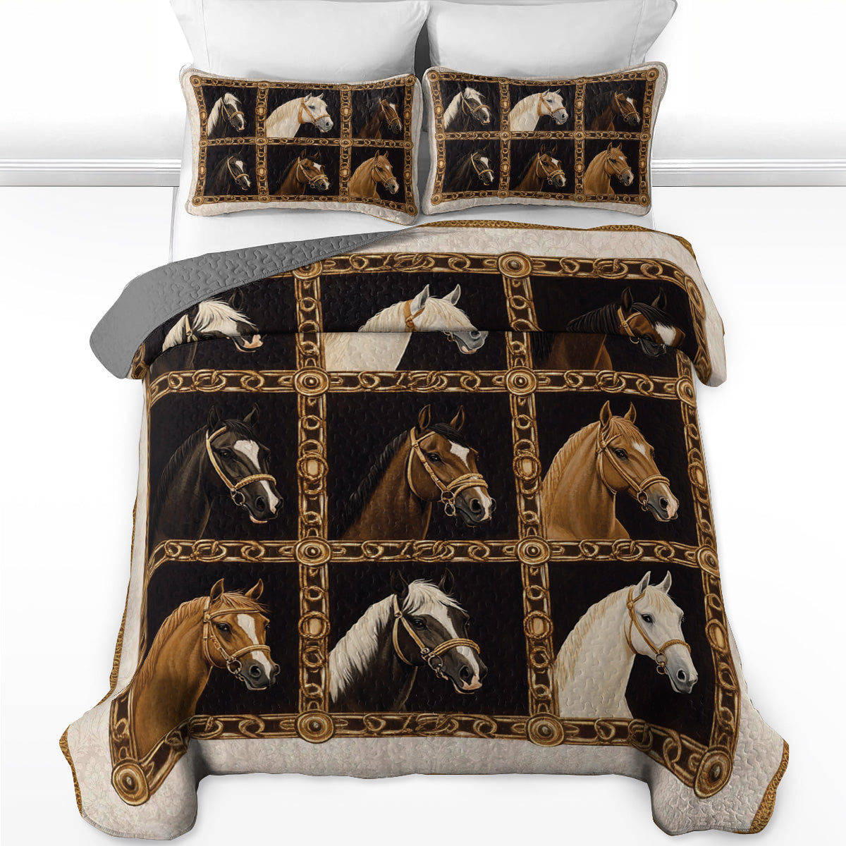 Pajabear Quilt 3-Piece Set Horse Gallery Grace