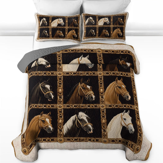 Pajabear Quilt 3-Piece Set Horse Gallery Grace