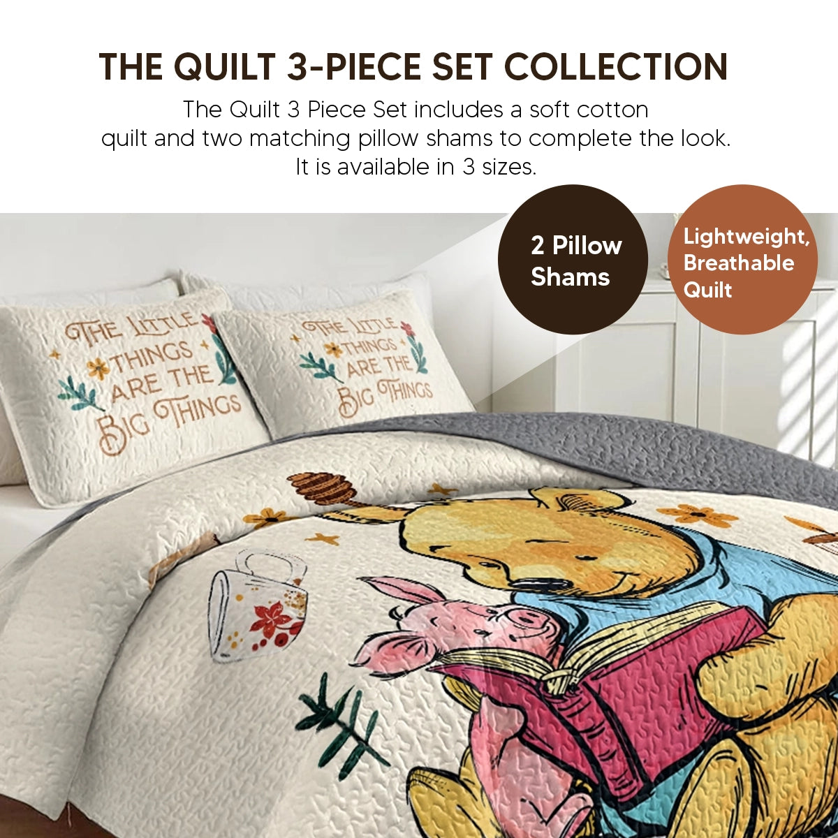 Pajabear Quilt 3-Piece Set Little Things