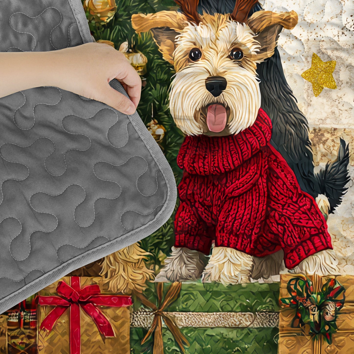 Pajabear Quilt 3-Piece Set Woofmas Wonderland