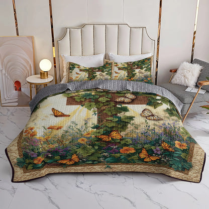 Pajabear Quilt 3-Piece Set Garden of Sacred Renewal