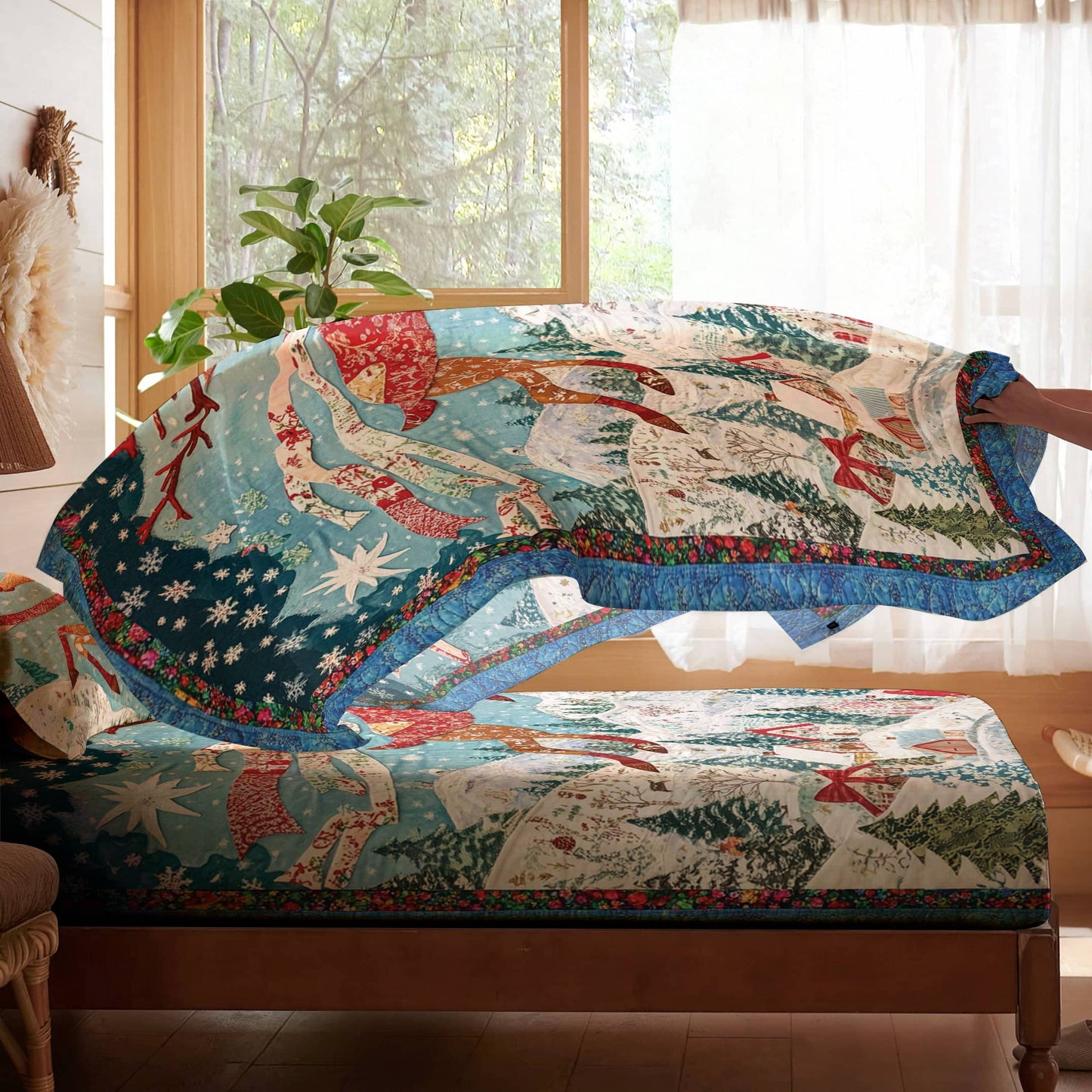 Pajabear 4-Piece Bed Sheet Set Holiday Charm