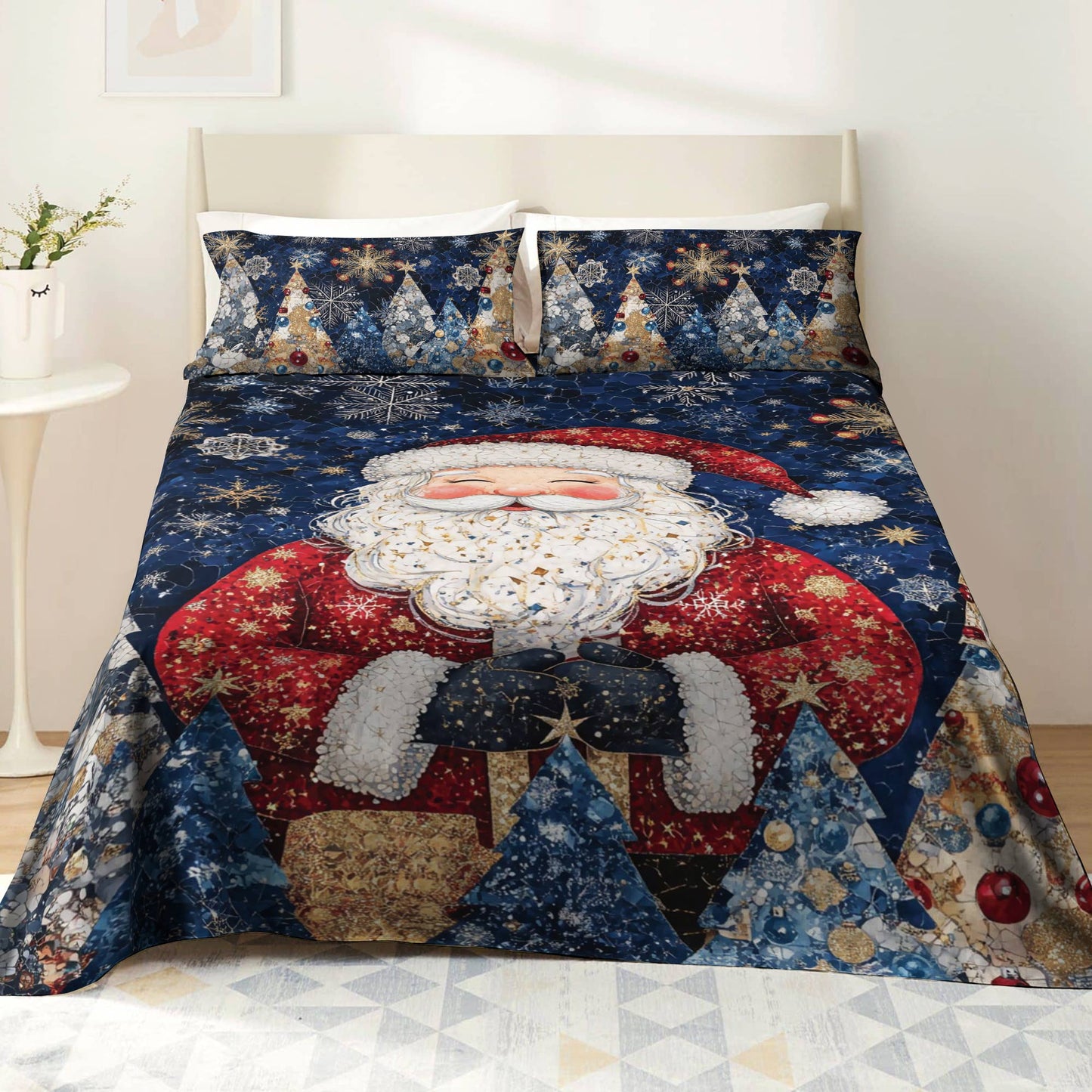 Pajabear 4-Piece Bed Sheet Set Santa Dreams