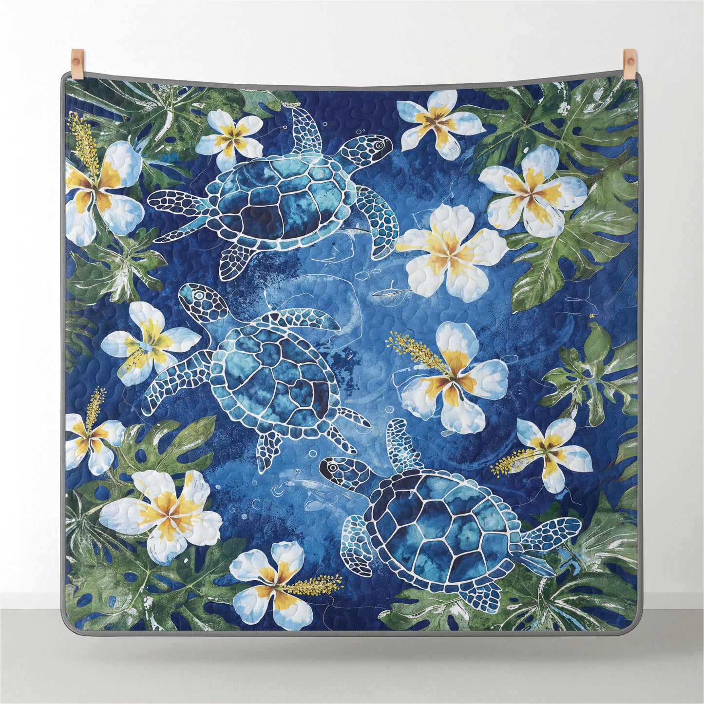 Pajabear Quilt 3-Piece Set Tropical Sea Turtle Paradise
