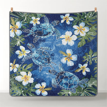 Pajabear Quilt 3-Piece Set Tropical Sea Turtle Paradise