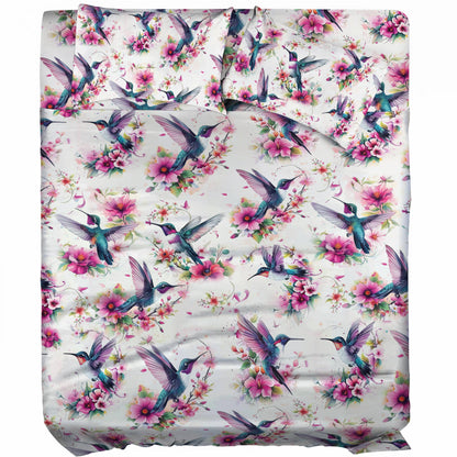 Pajabear 4-Piece Bed Sheet Set Hummingbird Heaven