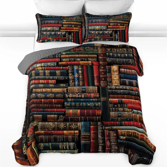 Pajabear Quilt 3-Piece Set Reading Is Dreaming With Your Eyes Open