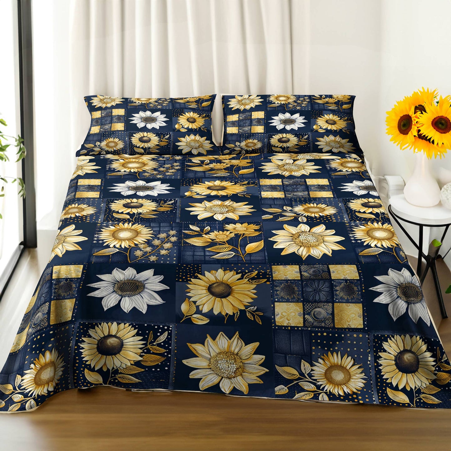 Pajabear 4-Piece Bed Sheet Set Inelegance Sunflowers