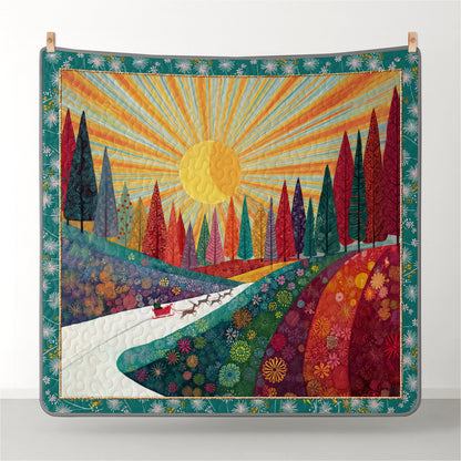 Pajabear Quilt 3-Piece Set Colorful Forest Path