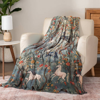 Pajabear Fleece Blanket Mystical Steeds