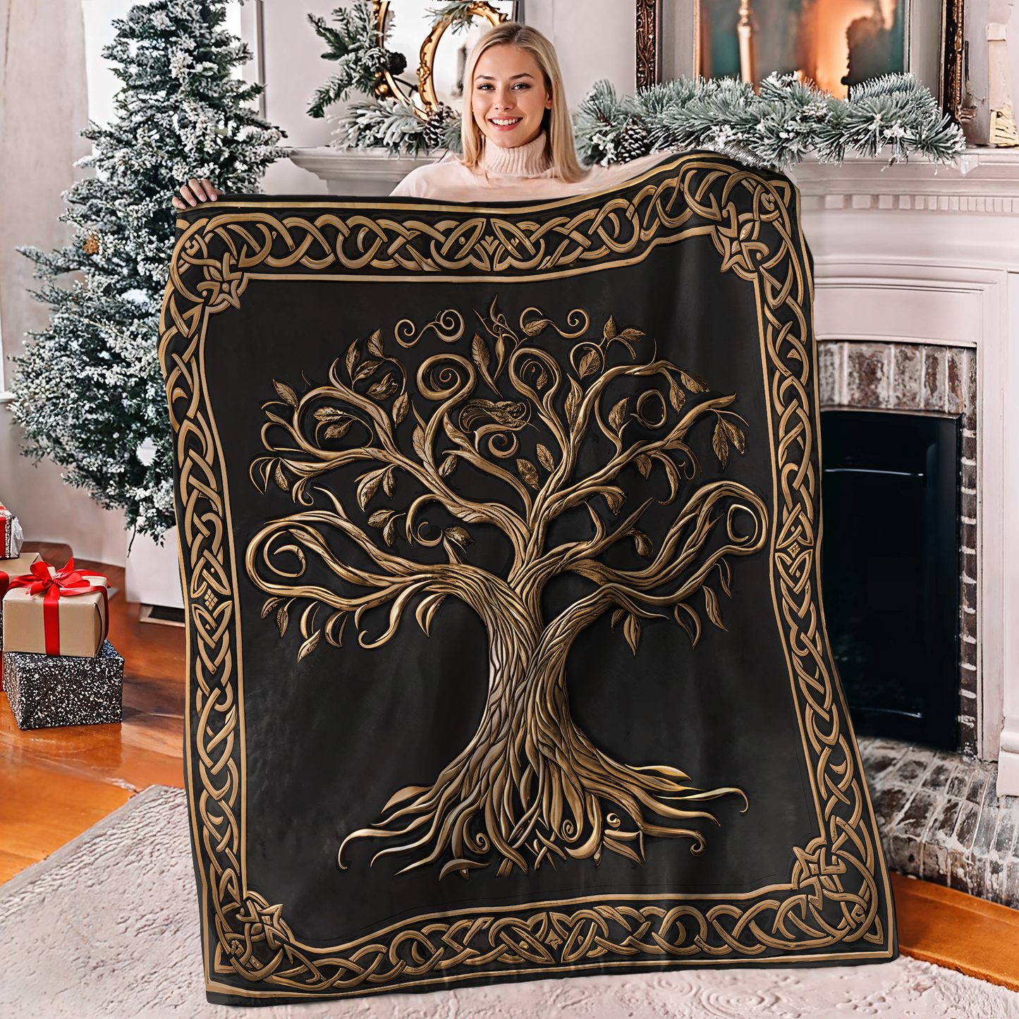 Pajabear Fleece Blanket Celtic Tree
