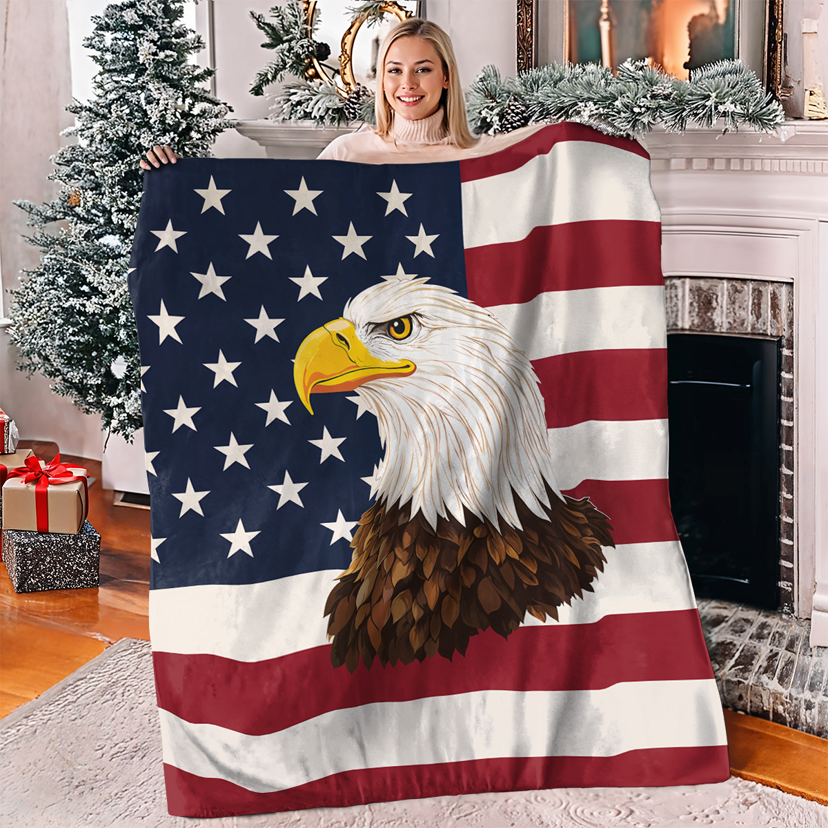 Pajabear Fleece Blanket American Eagle