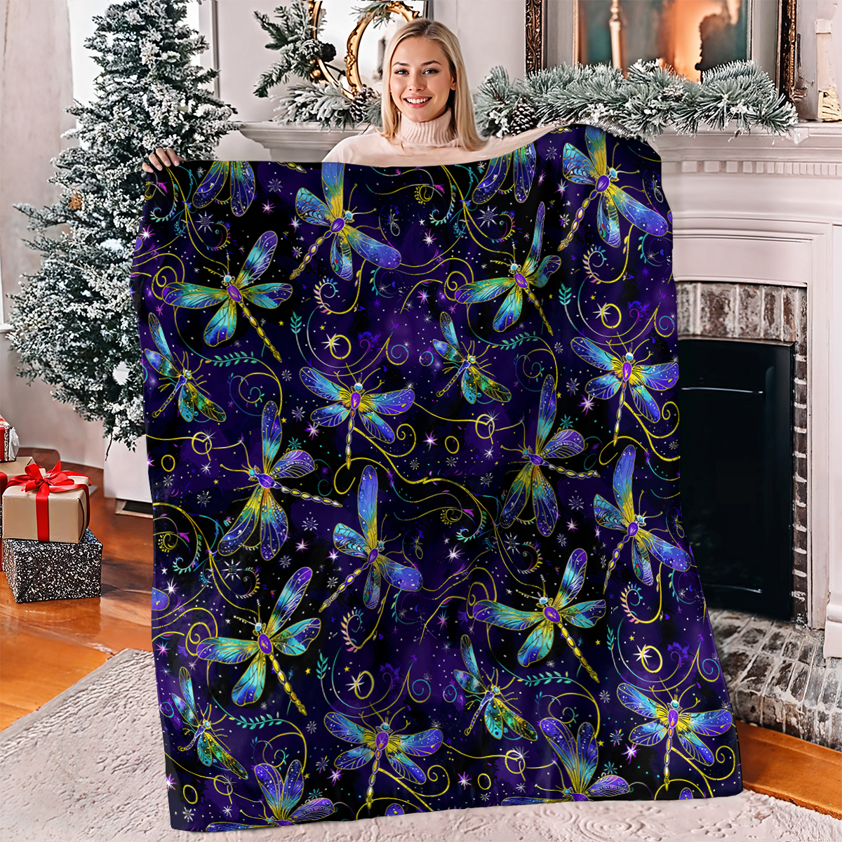 Pajabear Fleece Blanket Nature Dragonflies