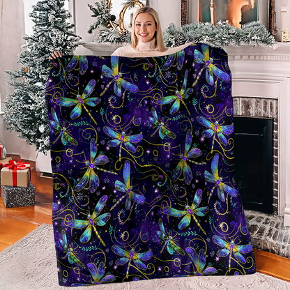 Pajabear Fleece Blanket Nature Dragonflies