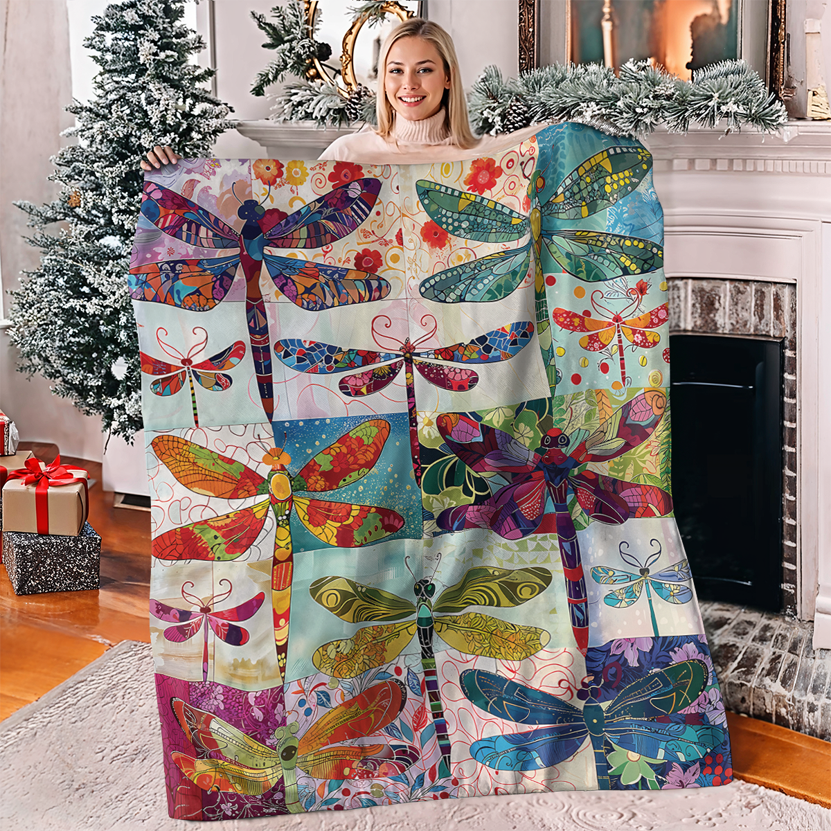 Pajabear Fleece Blanket Dragonfly Harmony