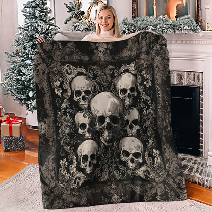 Pajabear Fleece Blanket Gothic Skull Majesty