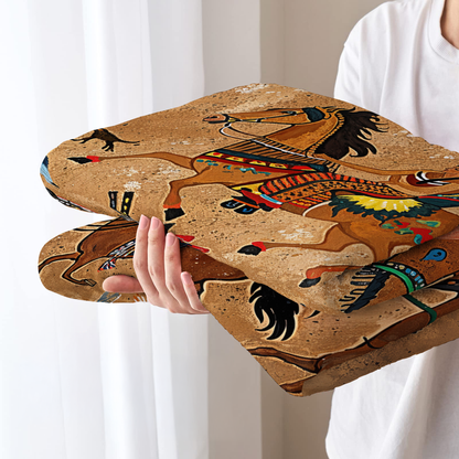 Pajabear Fleece Blanket Strength Native Horses