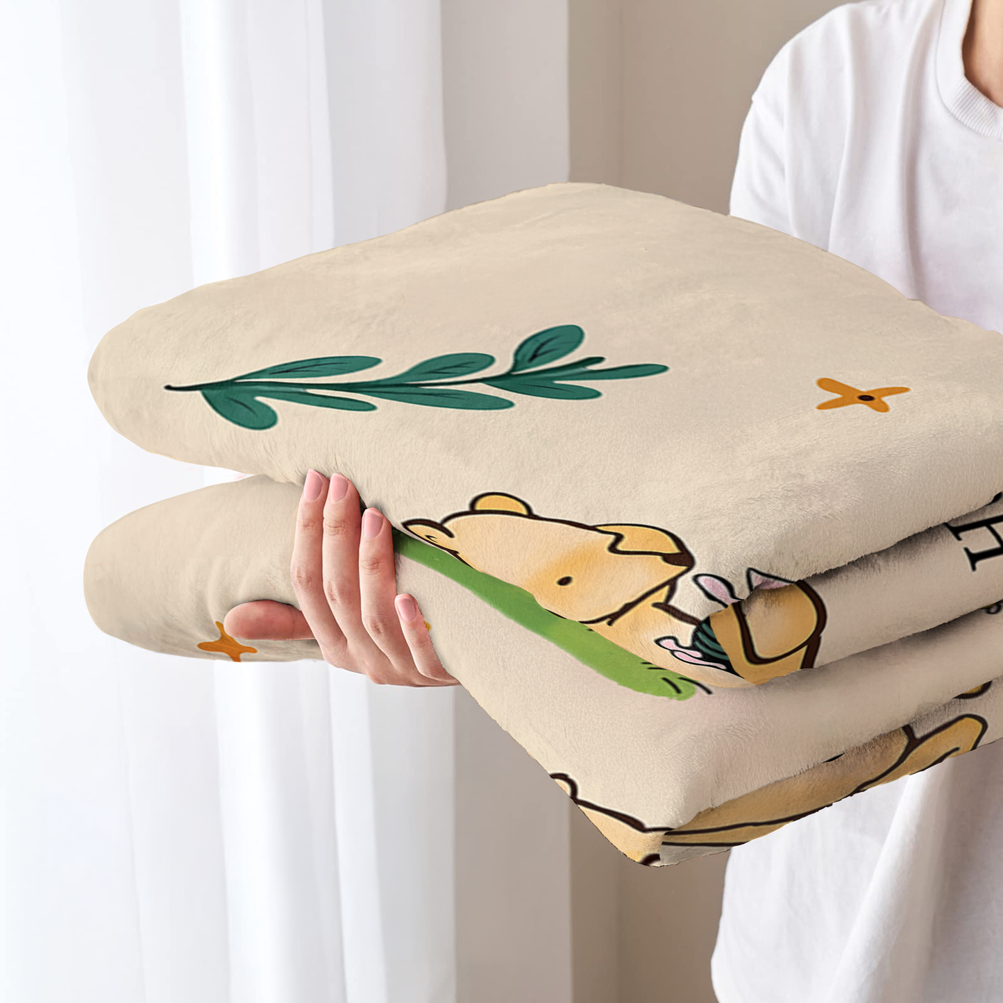 Pajabear Fleece Blanket Pooh The Love