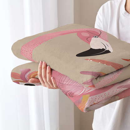 Pajabear Fleece Blanket Funky Flamingo