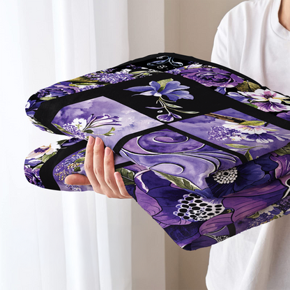 Pajabear Fleece Blanket Gorgeous Purple Butterfly Flowers