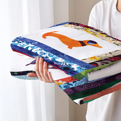 Pajabear Fleece Blanket Dachshund Friends