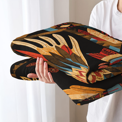 Pajabear Fleece Blanket Tribal Eagle