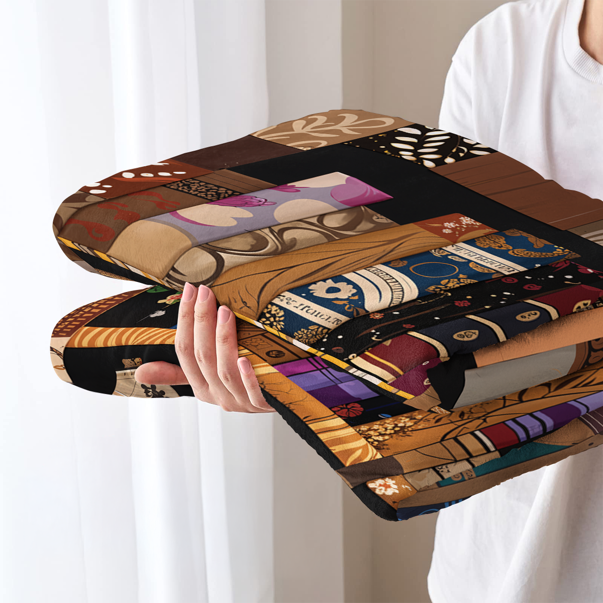 Pajabear Fleece Blanket Library Dreams