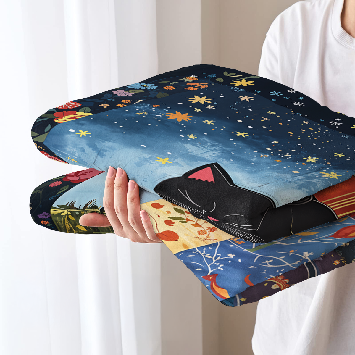 Pajabear Fleece Blanket Cozy Cat