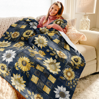 Pajabear Fleece Blanket Inelegance Sunflowers