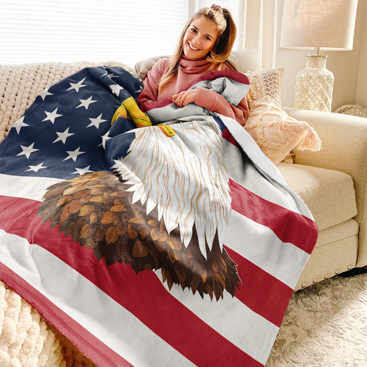 Pajabear Fleece Blanket American Eagle