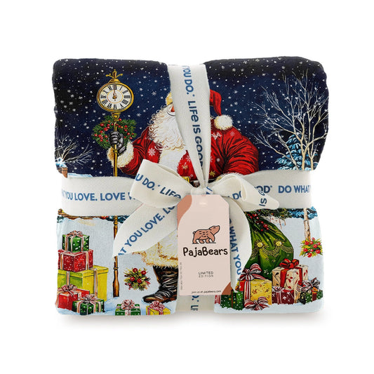 Pajabear Fleece Blanket Santa's Midnight Gift Delivery