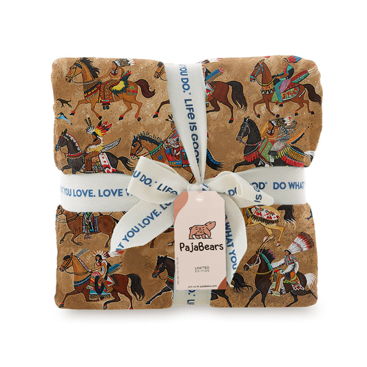 Pajabear Fleece Blanket Strength Native Horses