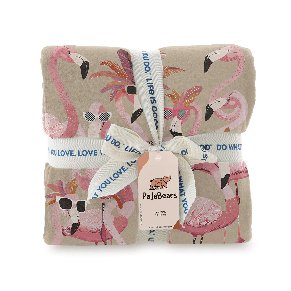 Pajabear Fleece Blanket Funky Flamingo