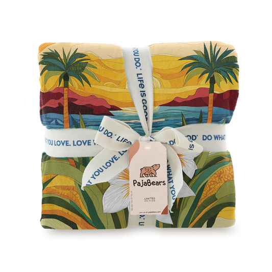 Pajabear Fleece Blanket Island Lily