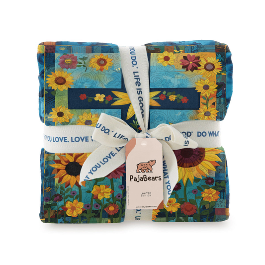 Pajabear Fleece Blanket Sunflower Cross