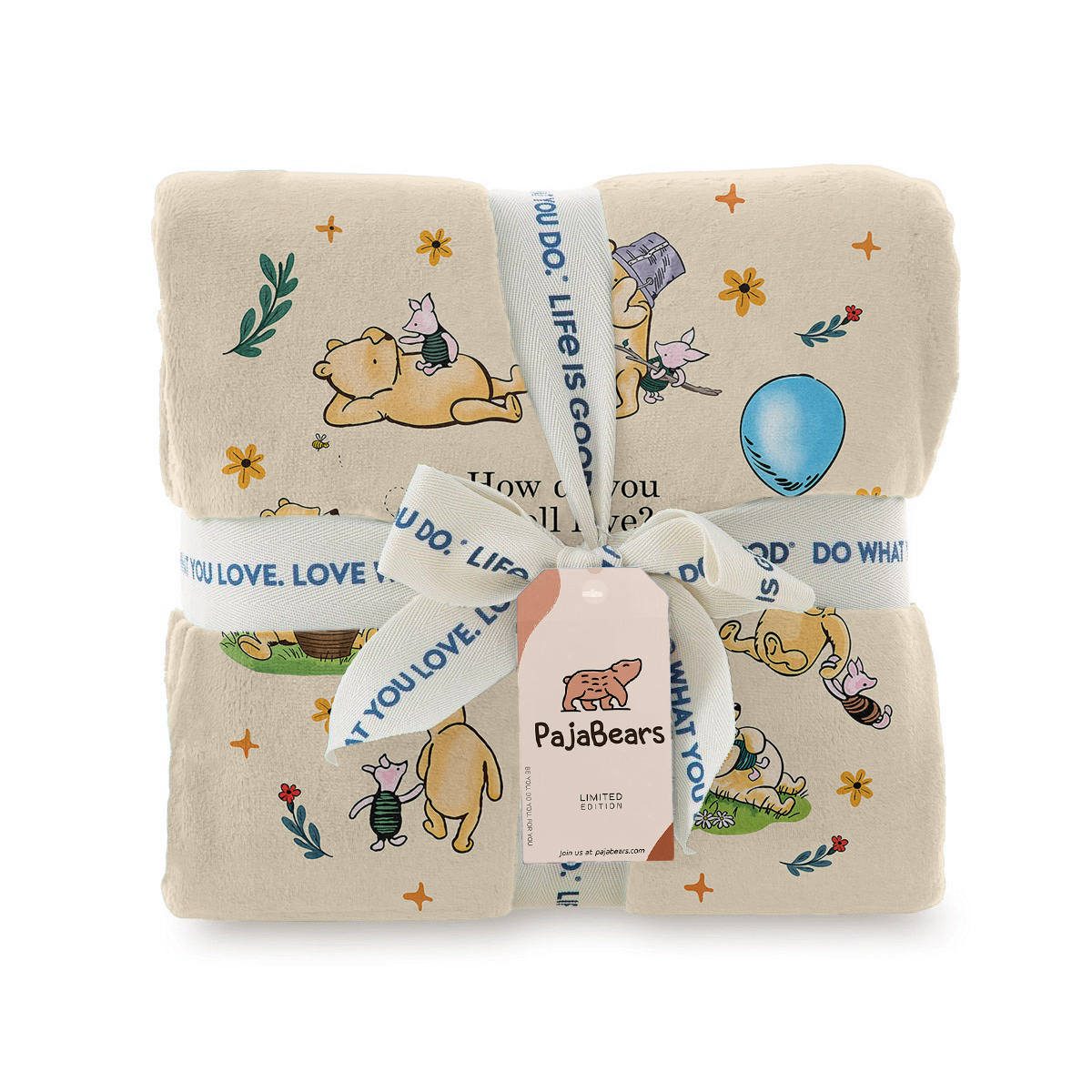 Pajabear Fleece Blanket Pooh The Love