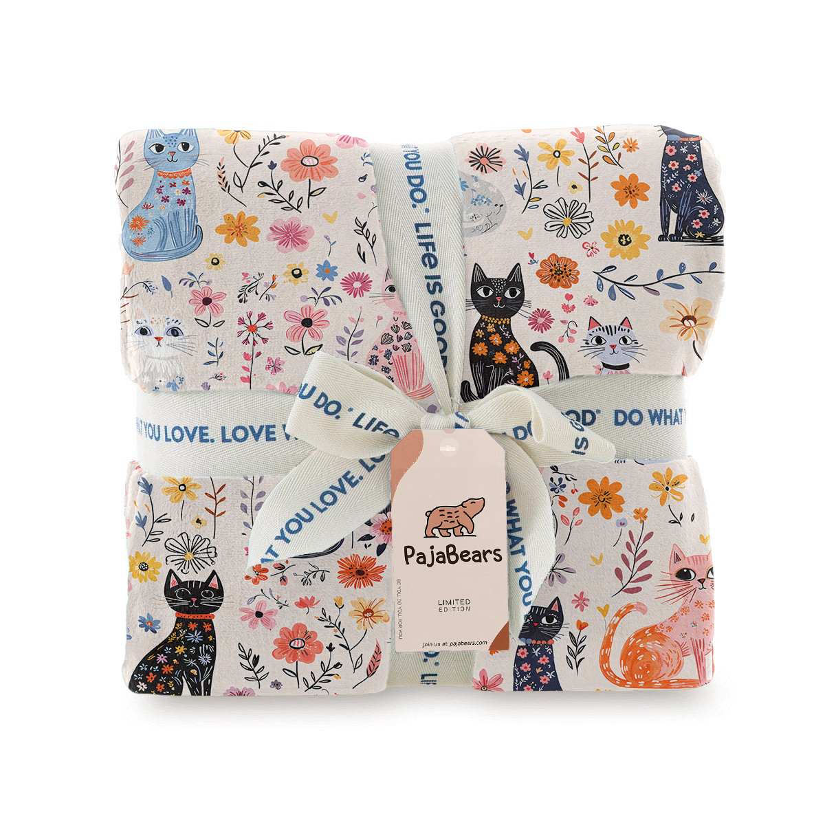 Pajabear Fleece Blanket Catty Blooms