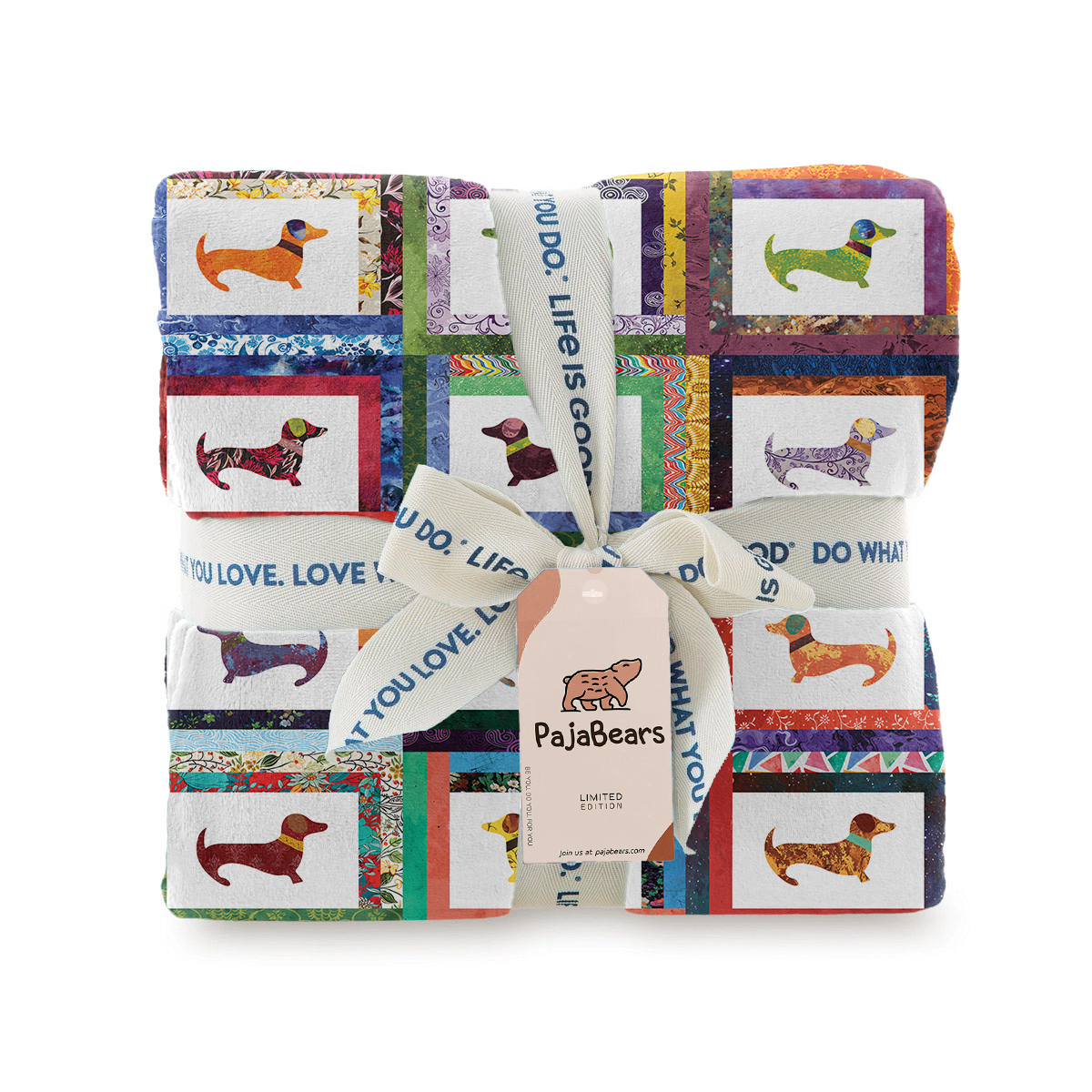 Pajabear Fleece Blanket Dachshund Friends