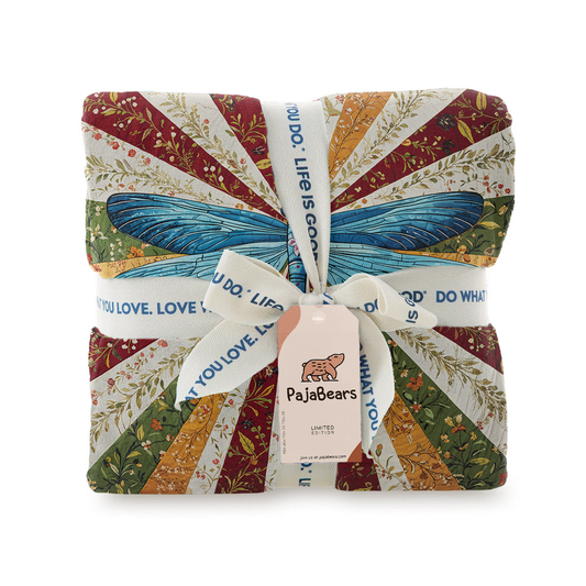 Pajabear Fleece Blanket Dragonfly Bloom