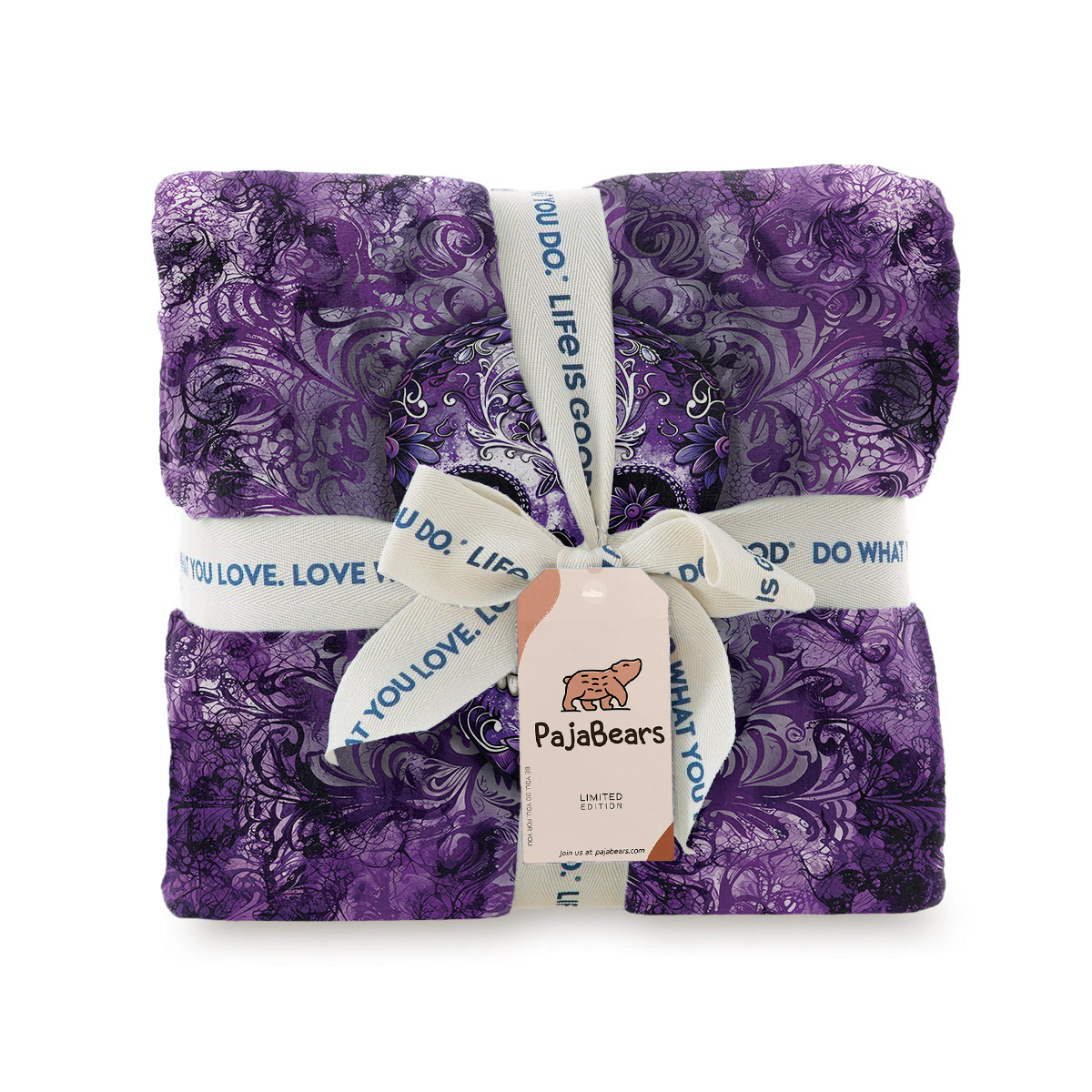 Pajabear Fleece Blanket Gorgeous Mandala Skull