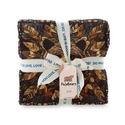 Pajabear Fleece Blanket Bear Totem Dream