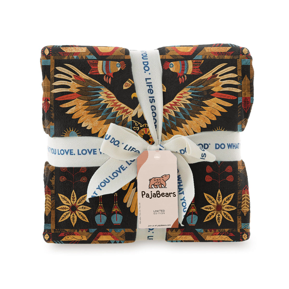 Pajabear Fleece Blanket Tribal Eagle