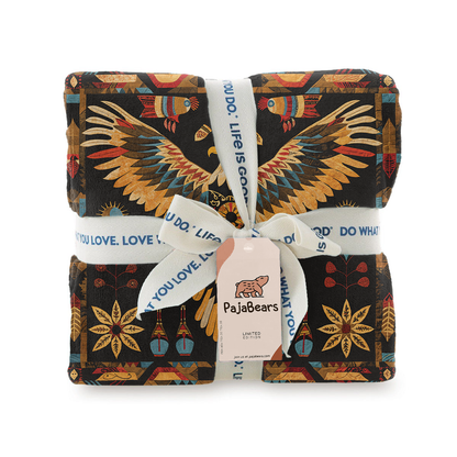 Pajabear Fleece Blanket Tribal Eagle