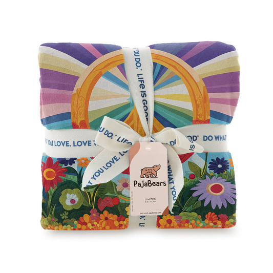 Pajabear Fleece Blanket Peace Bloom