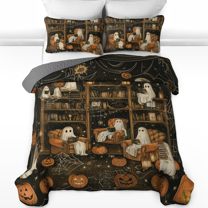 Pajabear All Season Quilt 3-Piece Set Halloween Book Club