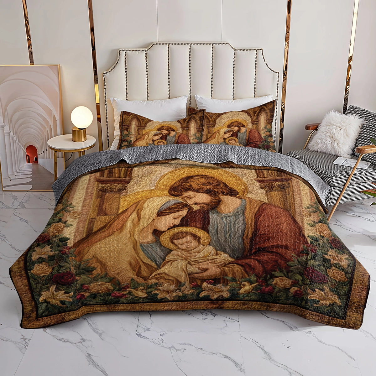 Pajabear Quilt 3-Piece Set Grace of the Holy Family