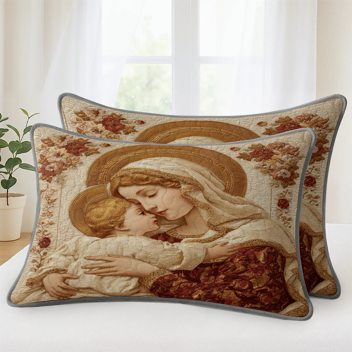 Pajabear Quilt 3-Piece Set Sacred Mother’s Embrace