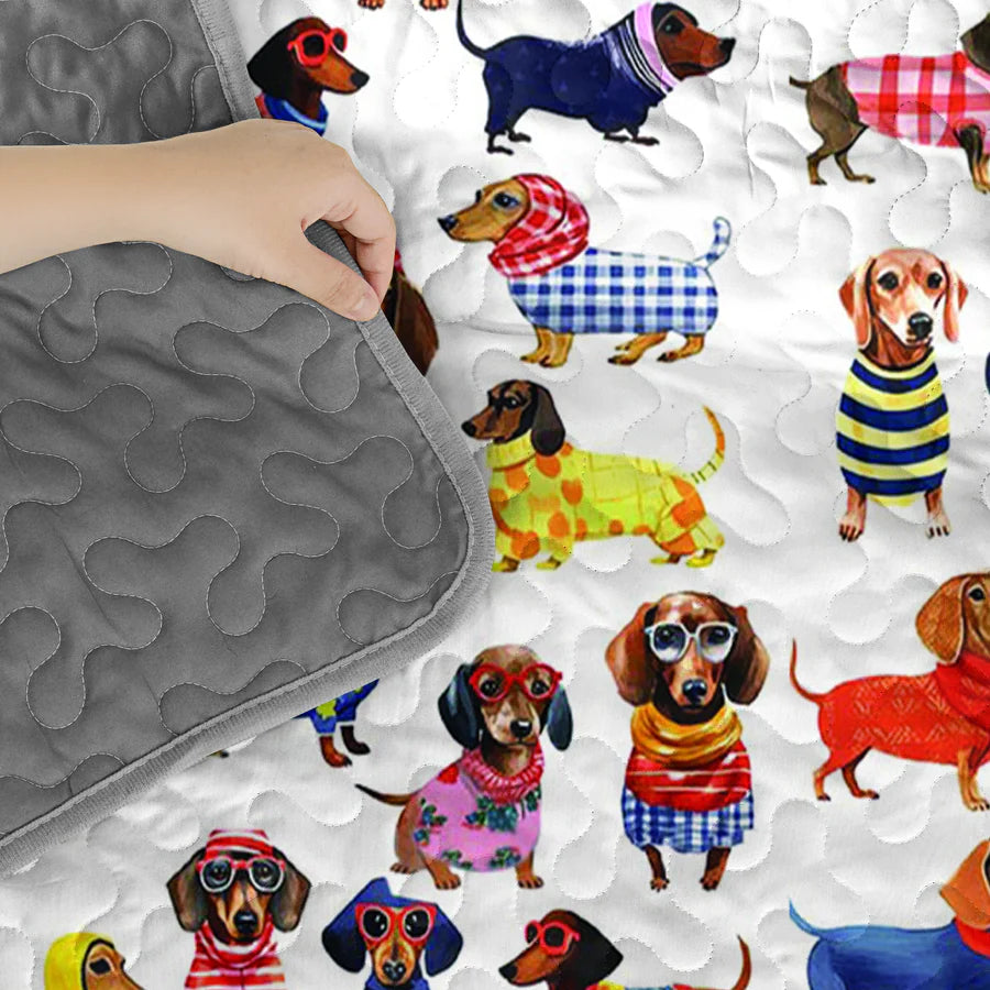 Pajabear Quilt 3-Piece Set Dachshund Amazing Stylish