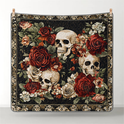 Pajabear Quilt 3-Piece Set Skull Crimson Shadows
