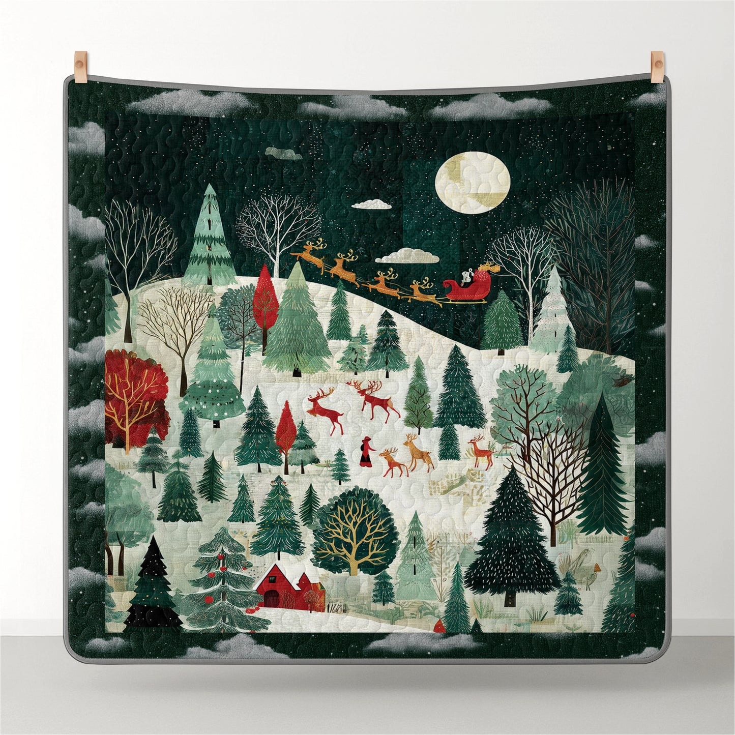 Pajabear Quilt 3-Piece Set Christmas Eve Magic